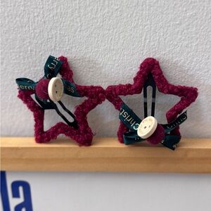 Holiday Star Bow Hair Clips (Set of 2)